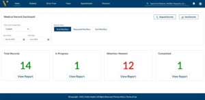 Vivlio Health Clinical Data Sharing Platform Dashboard